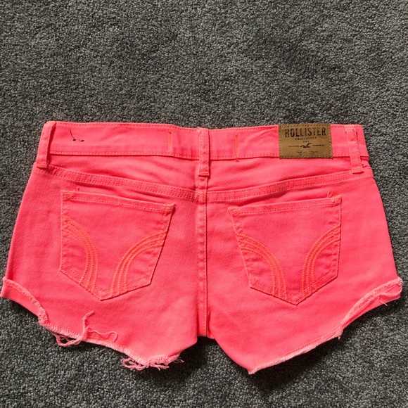 Hollister Hot Pink Jean Shorts - Picture 4 of 5